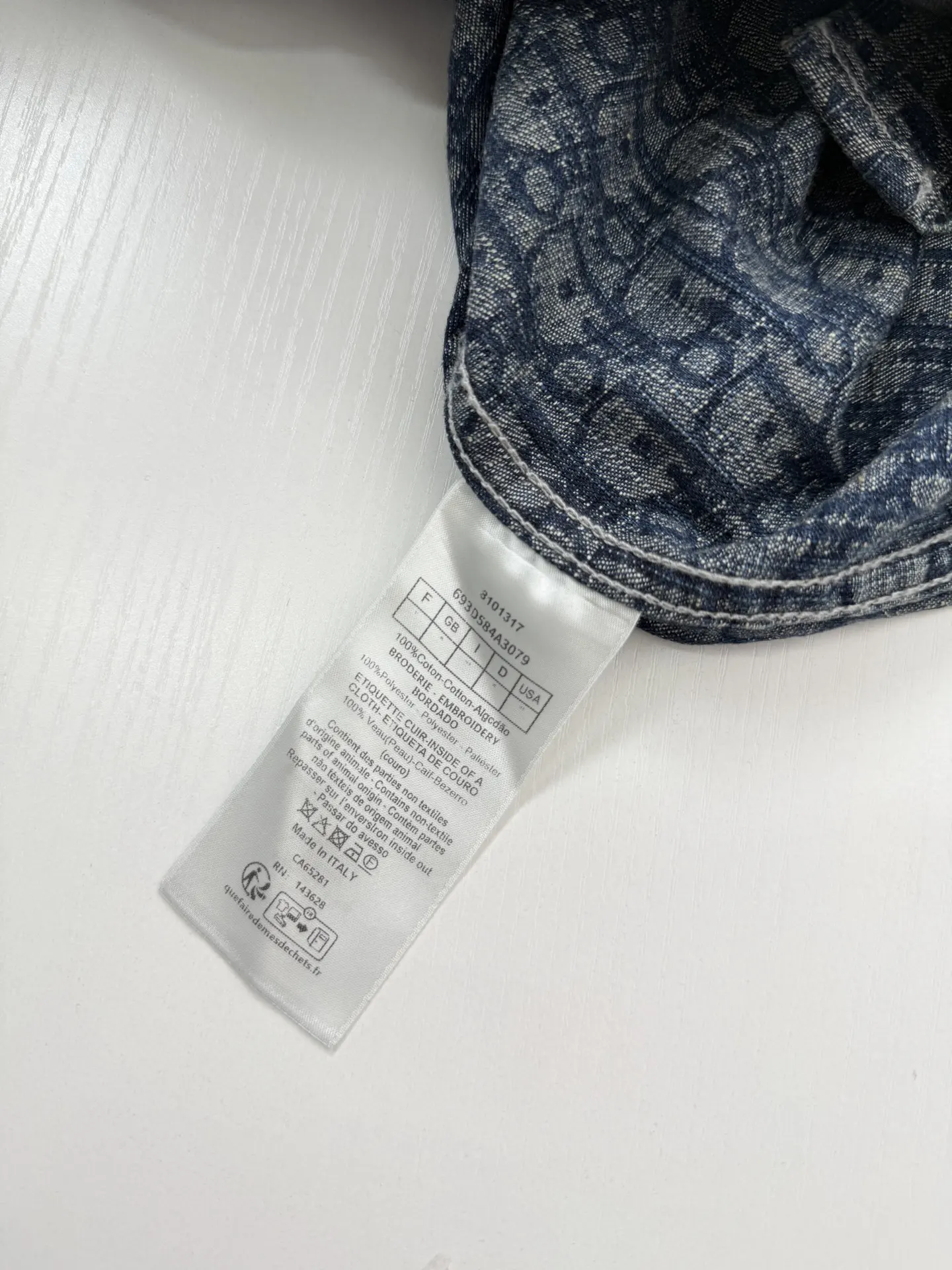 Oblique Jacquard Denim Shirt D29020675 — view 11