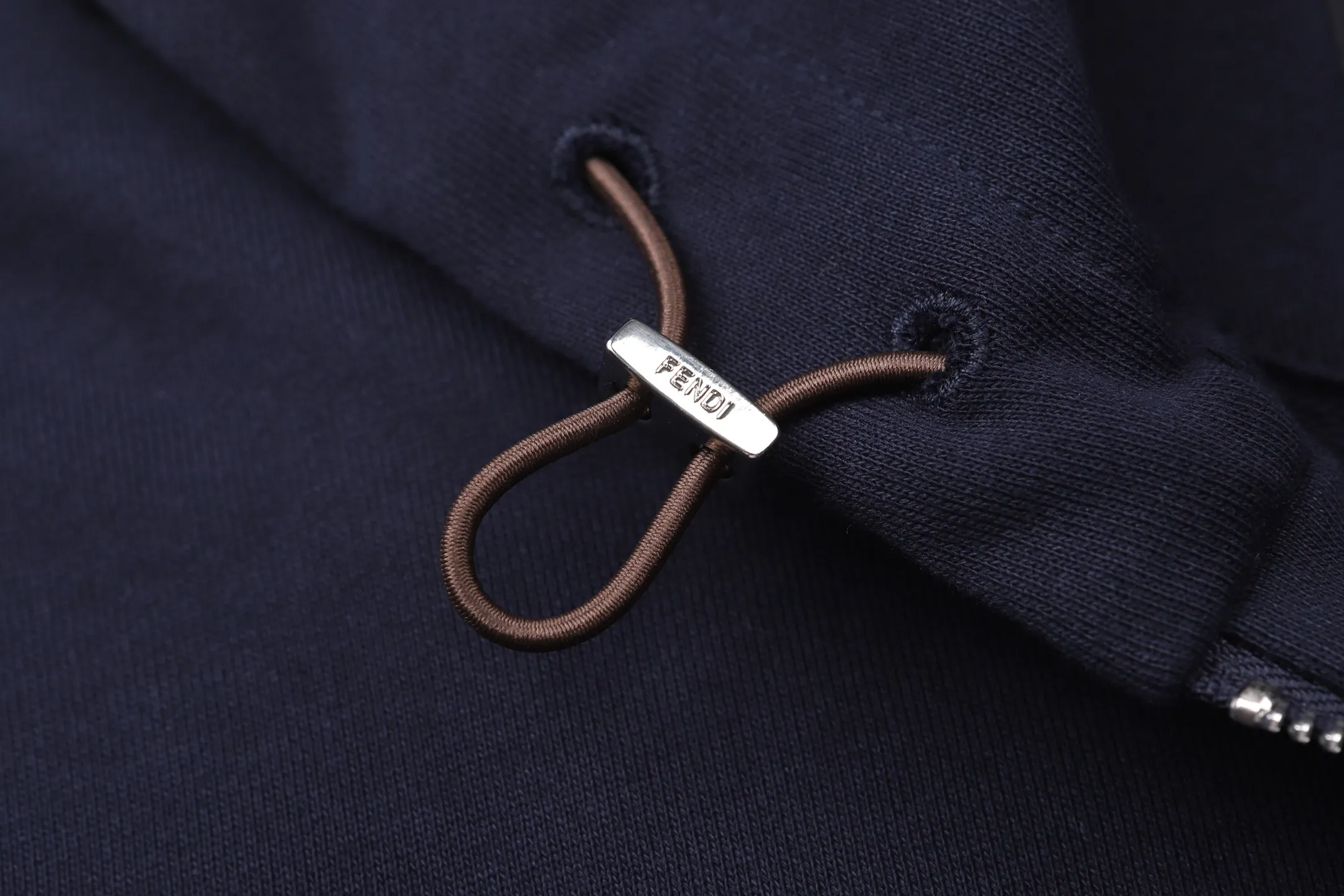Logo Leather Patch Zip-Up Hoodie D29021112 — view 6