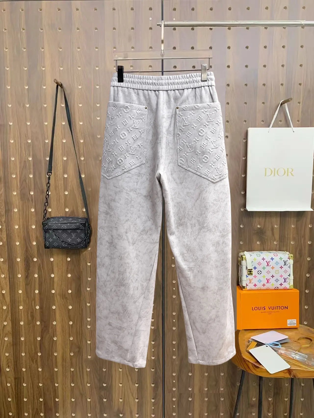 Logo-Appliqué Marbled Drawstring Sweatpants D29014649 — view 2