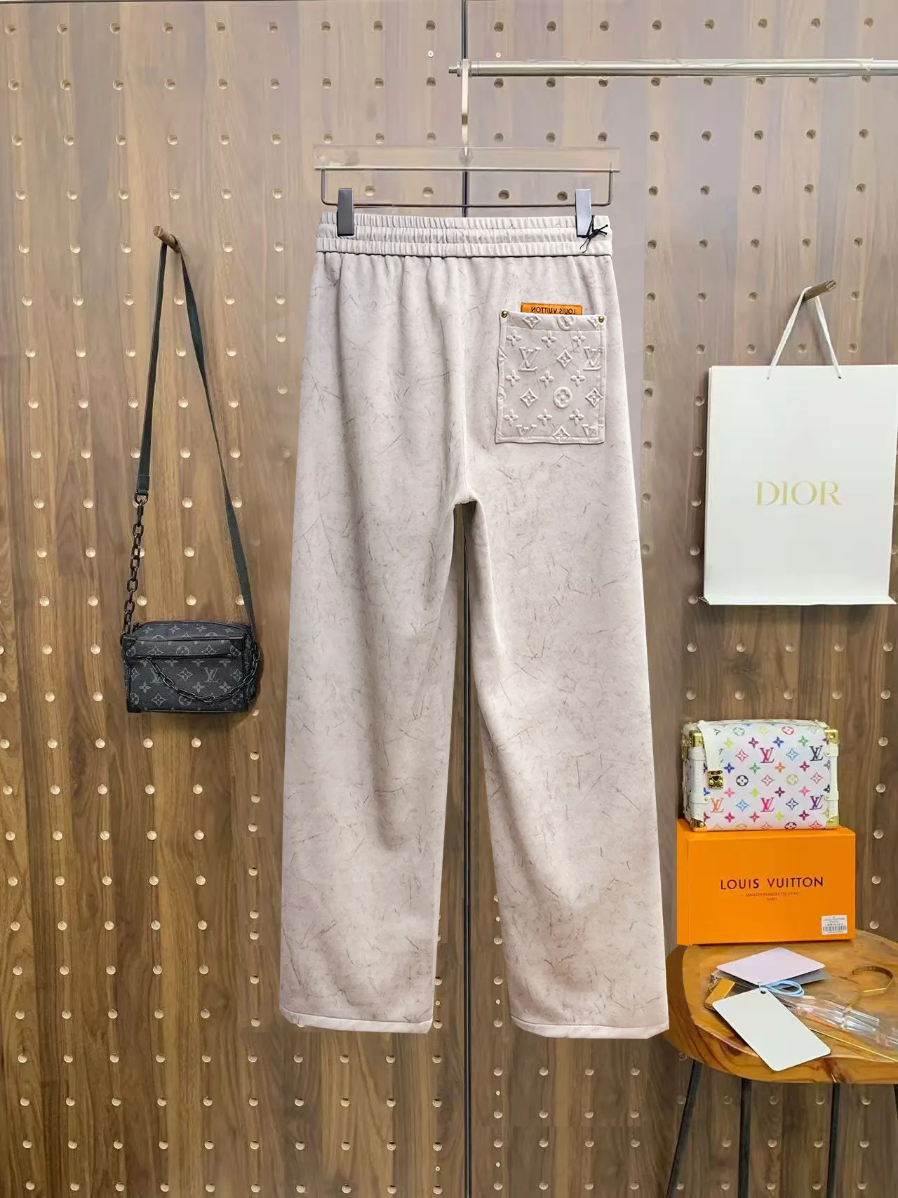 Monogram Embossed Cotton-Blend Sweatpants D29014493 — view 2