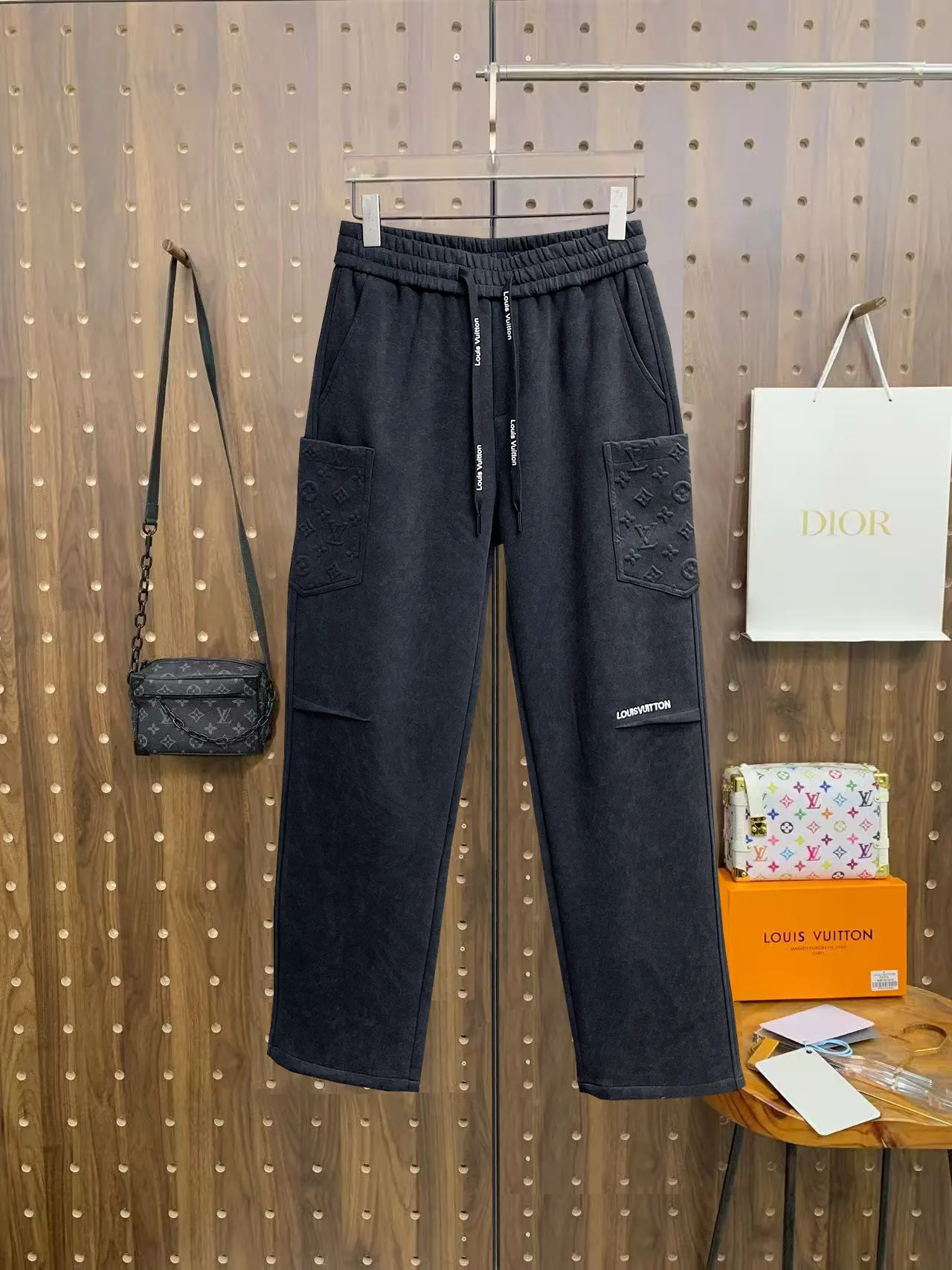 Monogram Embossed Cotton-Blend Sweatpants D29014518