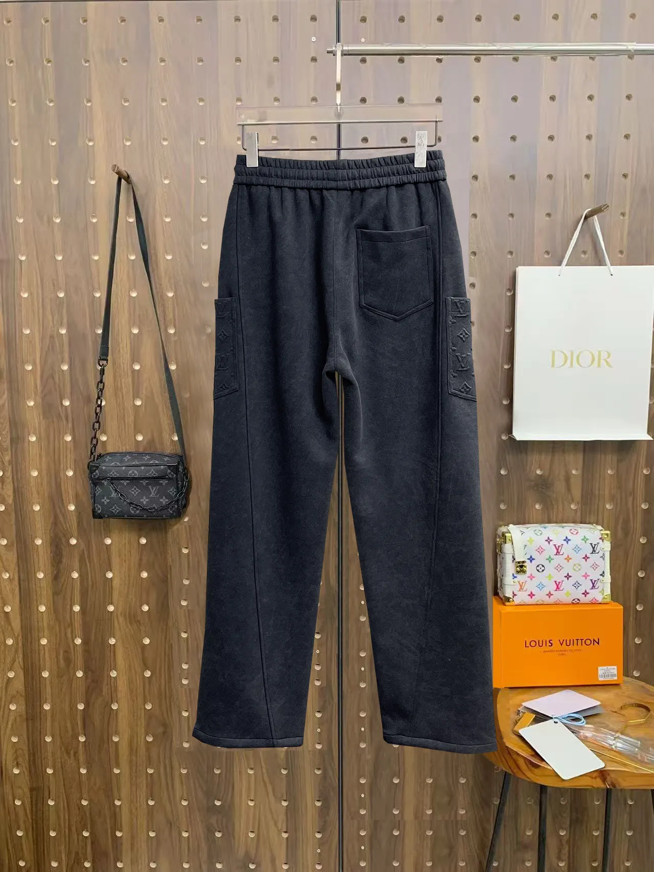 Monogram Embossed Cotton-Blend Sweatpants D29014518 — view 2