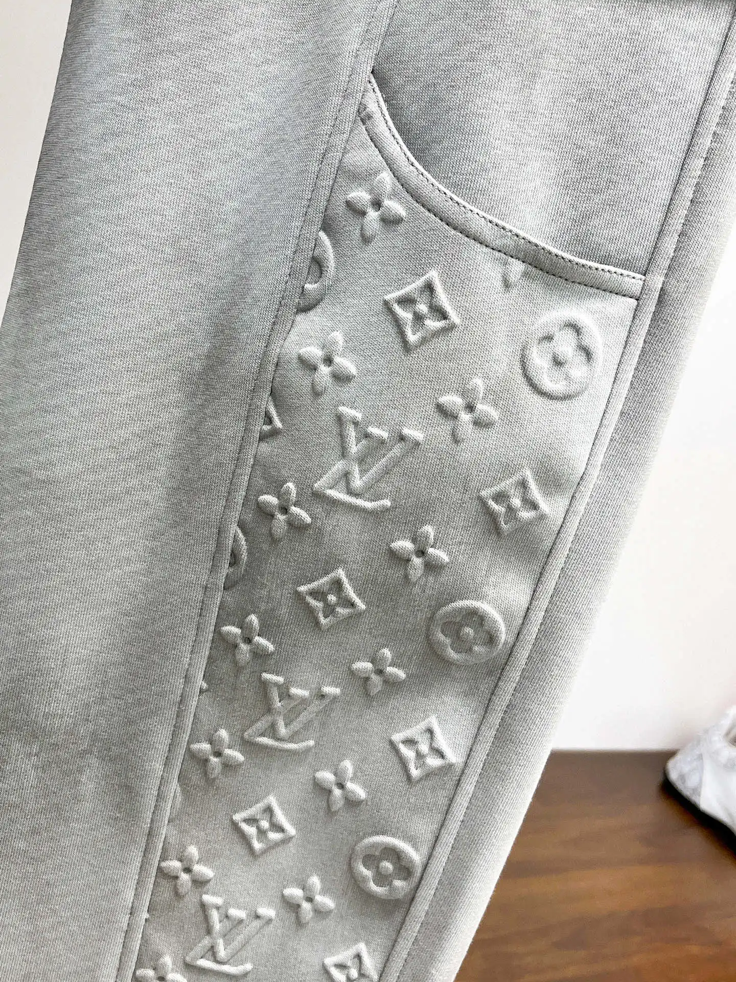 Monogram Embossed Cotton-Blend Sweatpants D29014567 — view 5