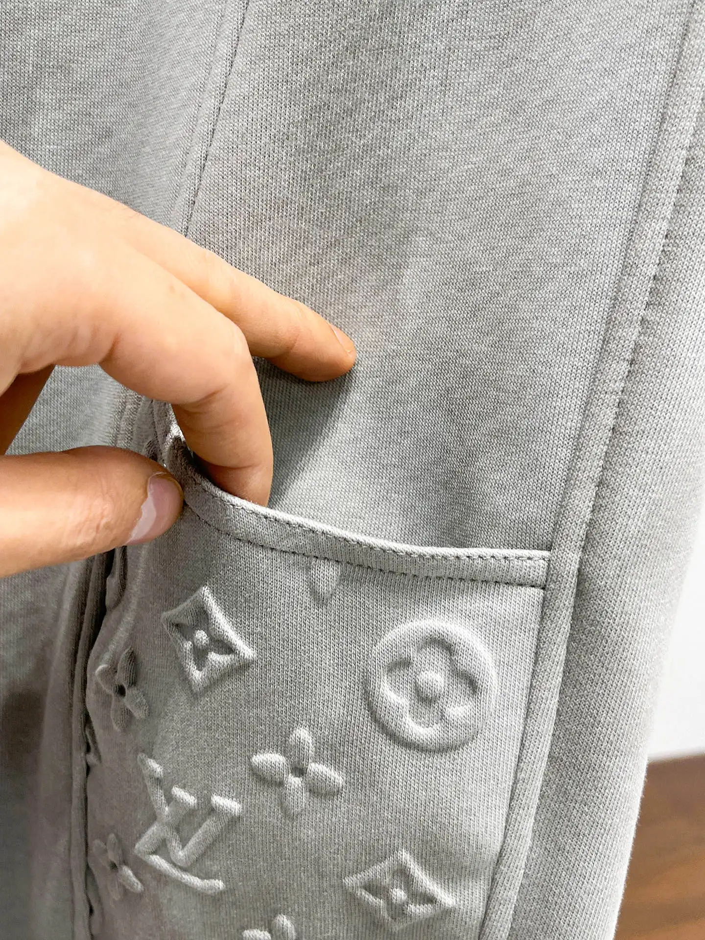 Monogram Embossed Cotton-Blend Sweatpants D29014567 — view 6