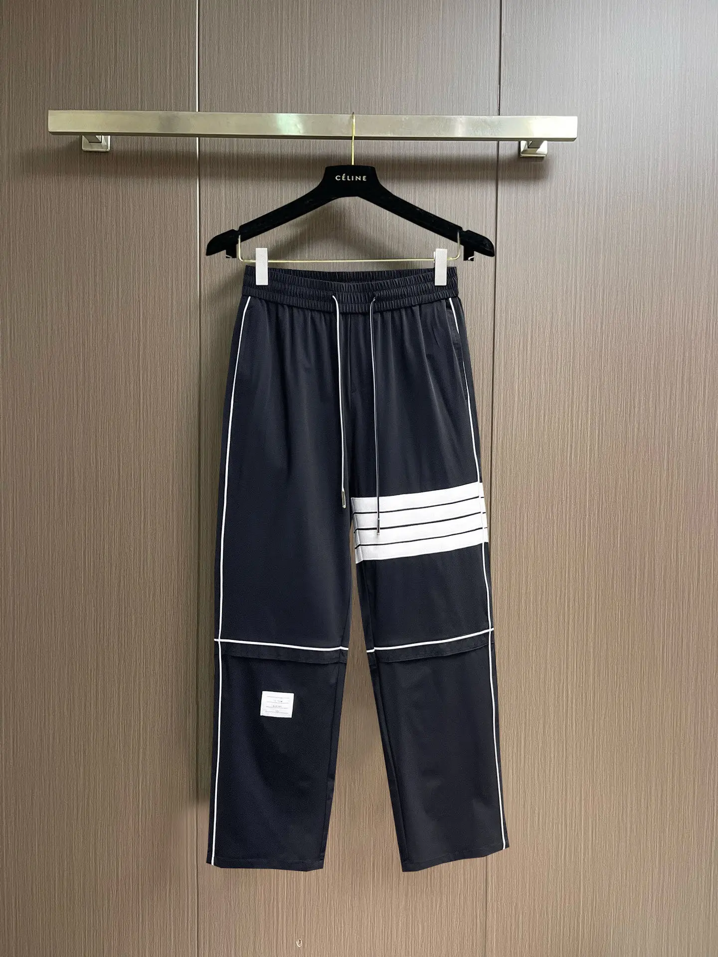 Striped Detail Drawstring Trousers D29014588