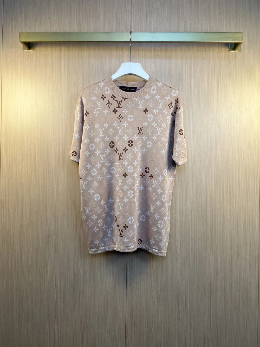 Monogram Jacquard Knit Short-Sleeve Sweater D29519258