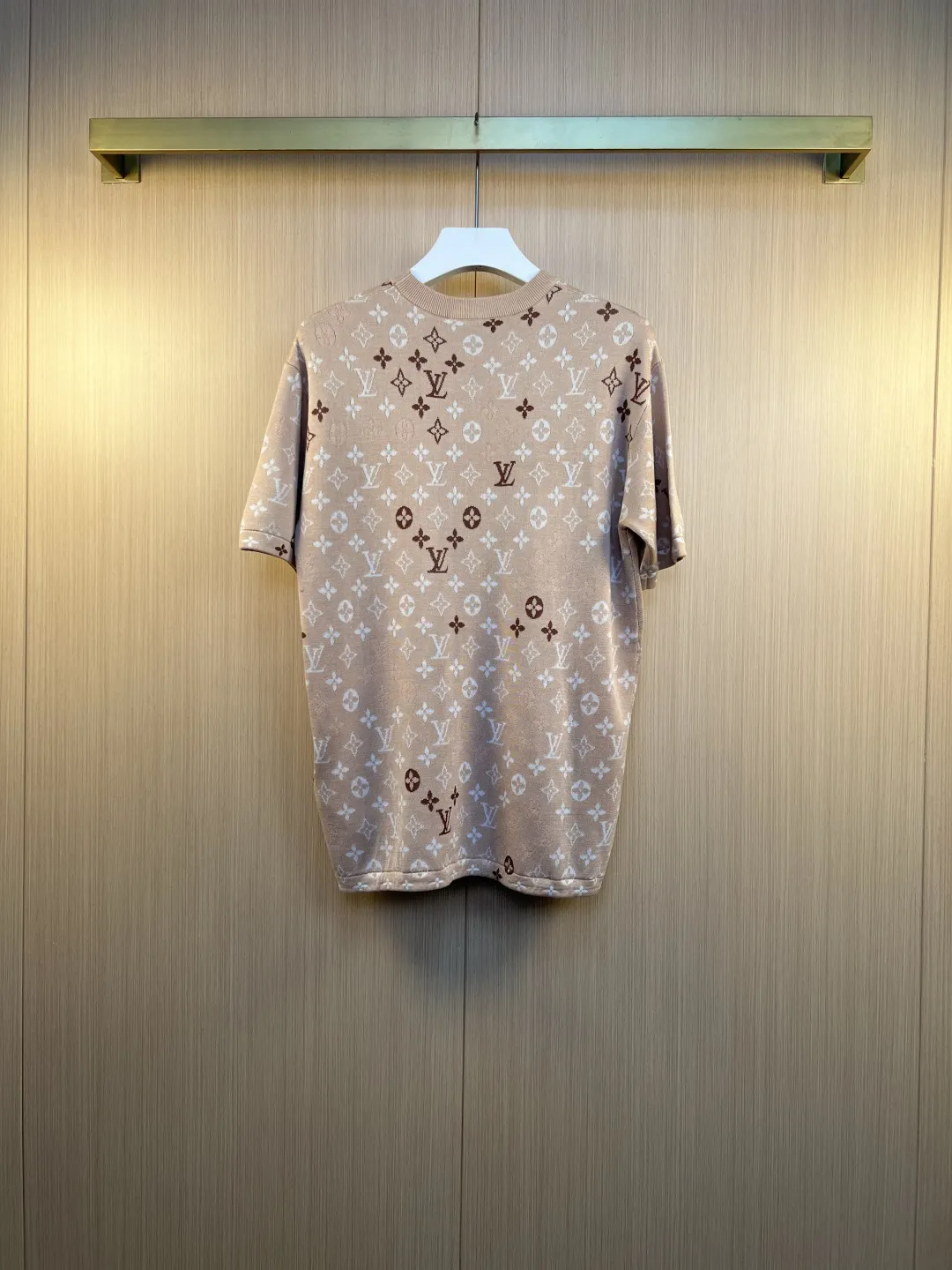 Monogram Jacquard Knit Short-Sleeve Sweater D29519258 — view 7