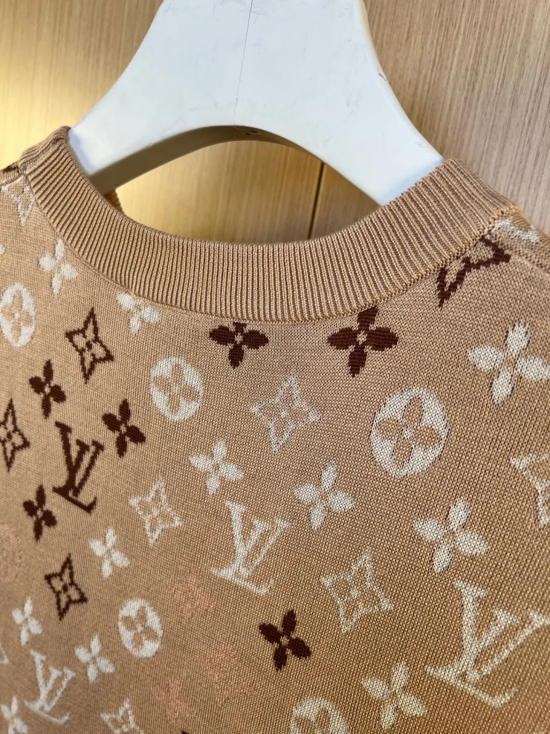 Monogram Jacquard Knit Short-Sleeve Sweater D29519258 — view 8