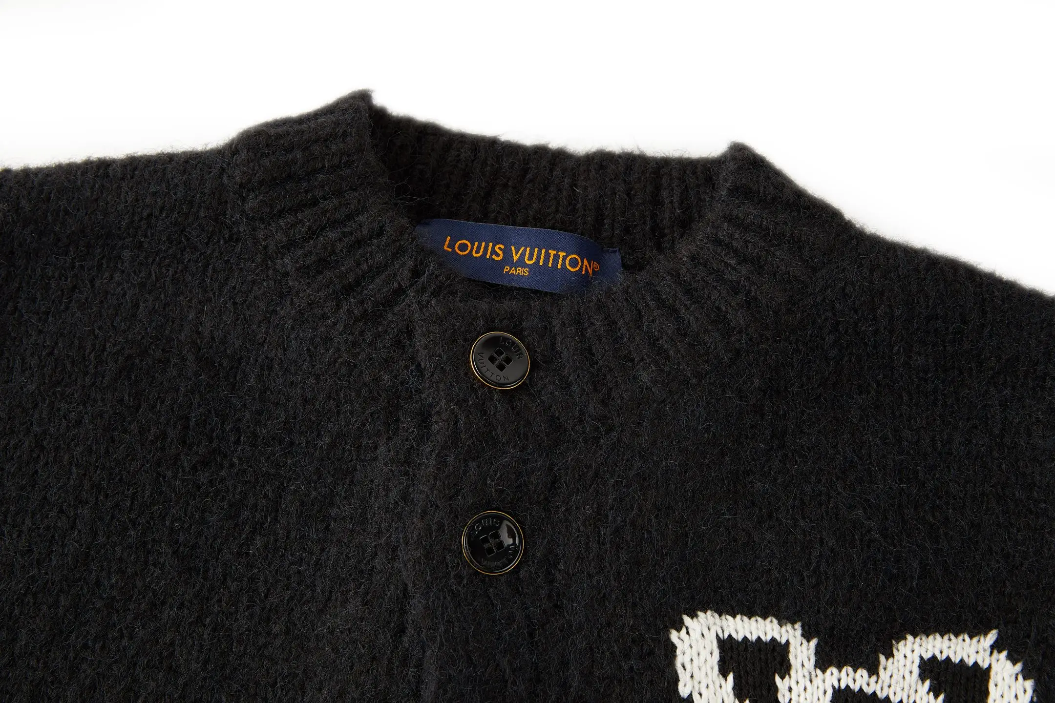 Logo Jacquard Wool-Cashmere Cardigan D29521063 — view 3