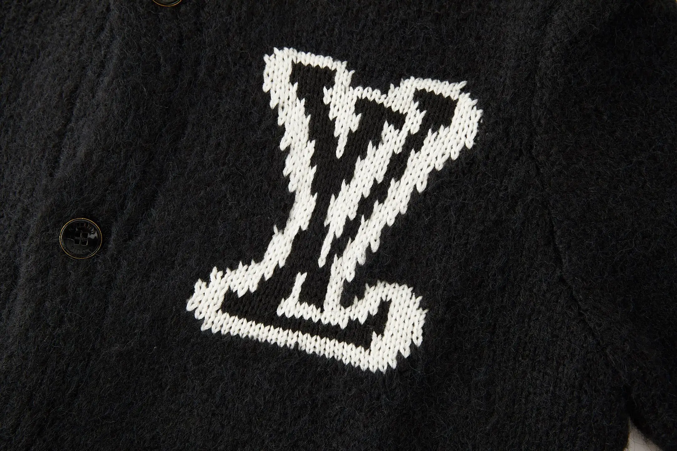 Logo Jacquard Wool-Cashmere Cardigan D29521063 — view 4
