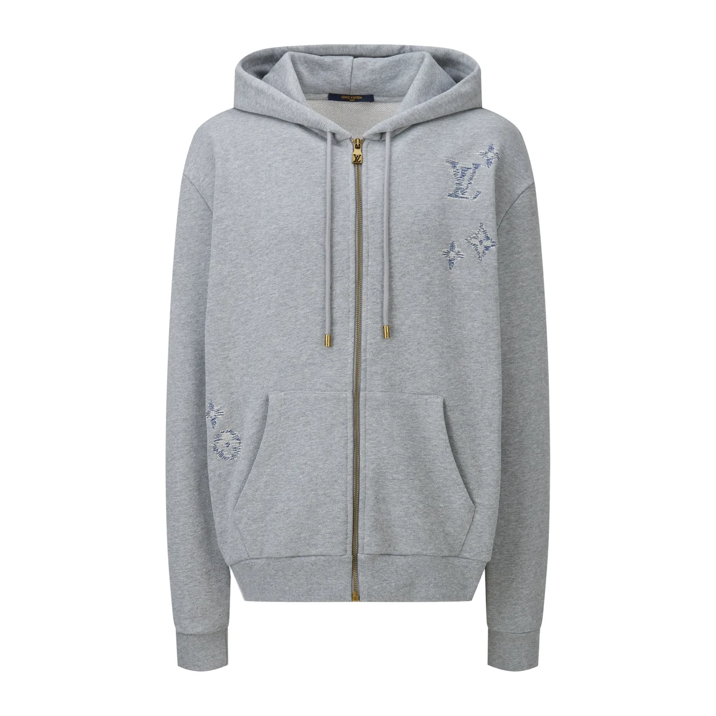 Monogram Sashiko Embroidered Zip-Up Hoodie D29521073