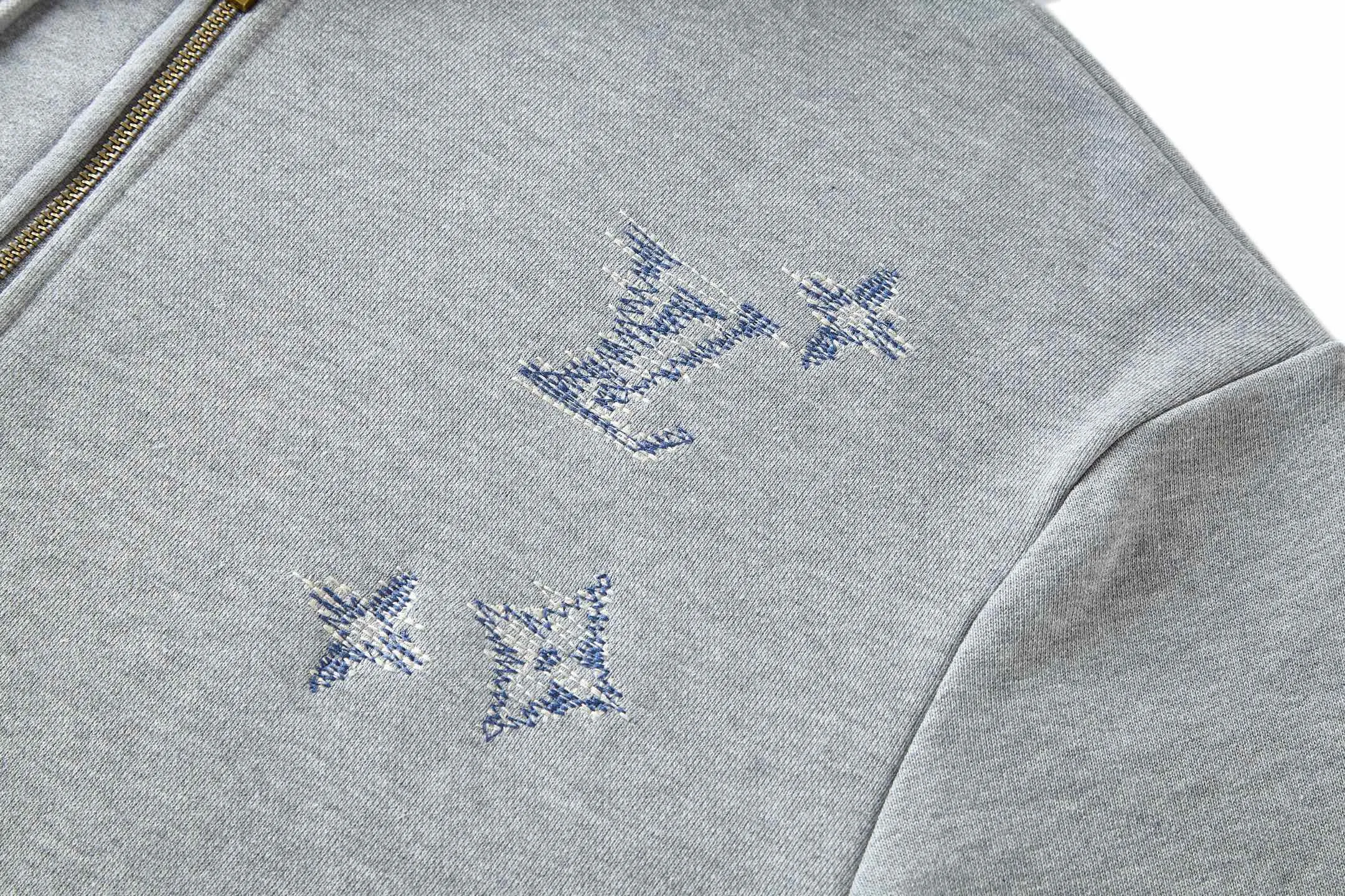 Monogram Sashiko Embroidered Zip-Up Hoodie D29521073 — view 6