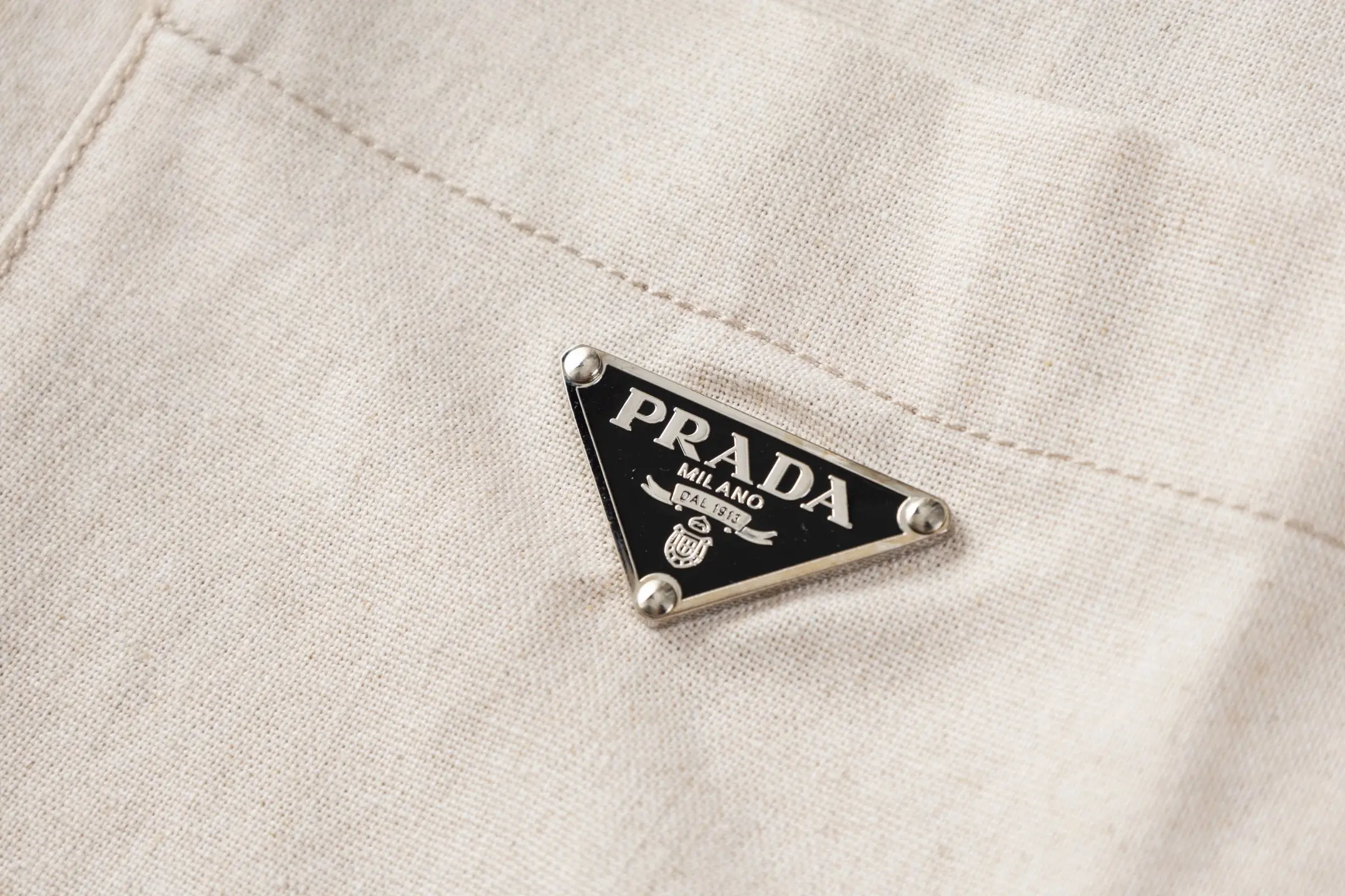 Logo-Plaque Cotton and Linen-Blend Shirt D29521205 — view 7