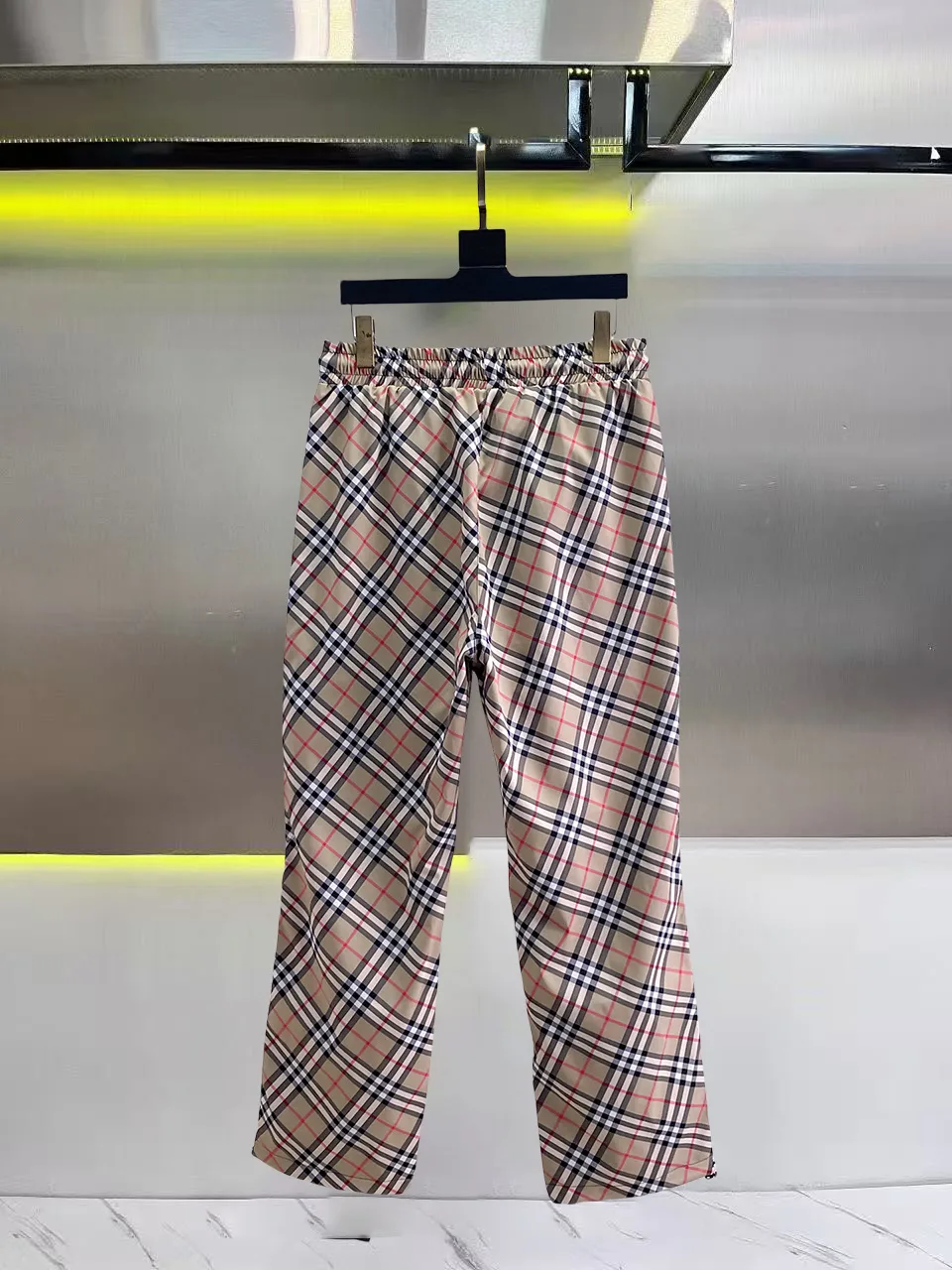 Check Print Drawstring Trousers D30014428 — view 2