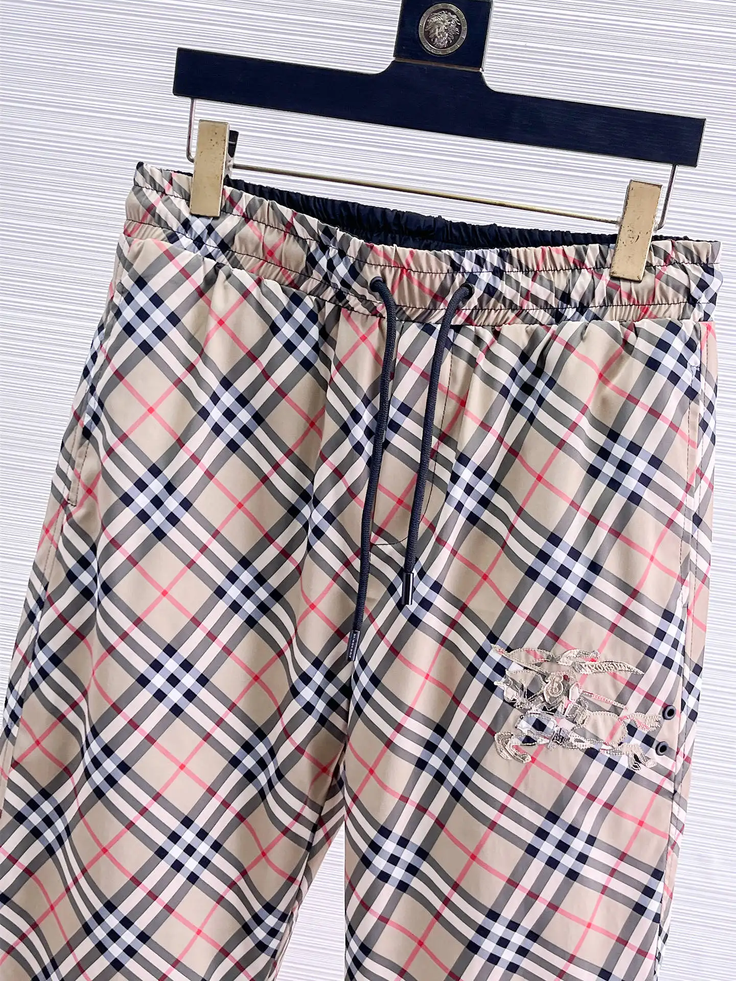 Check Print Drawstring Trousers D30014428 — view 4