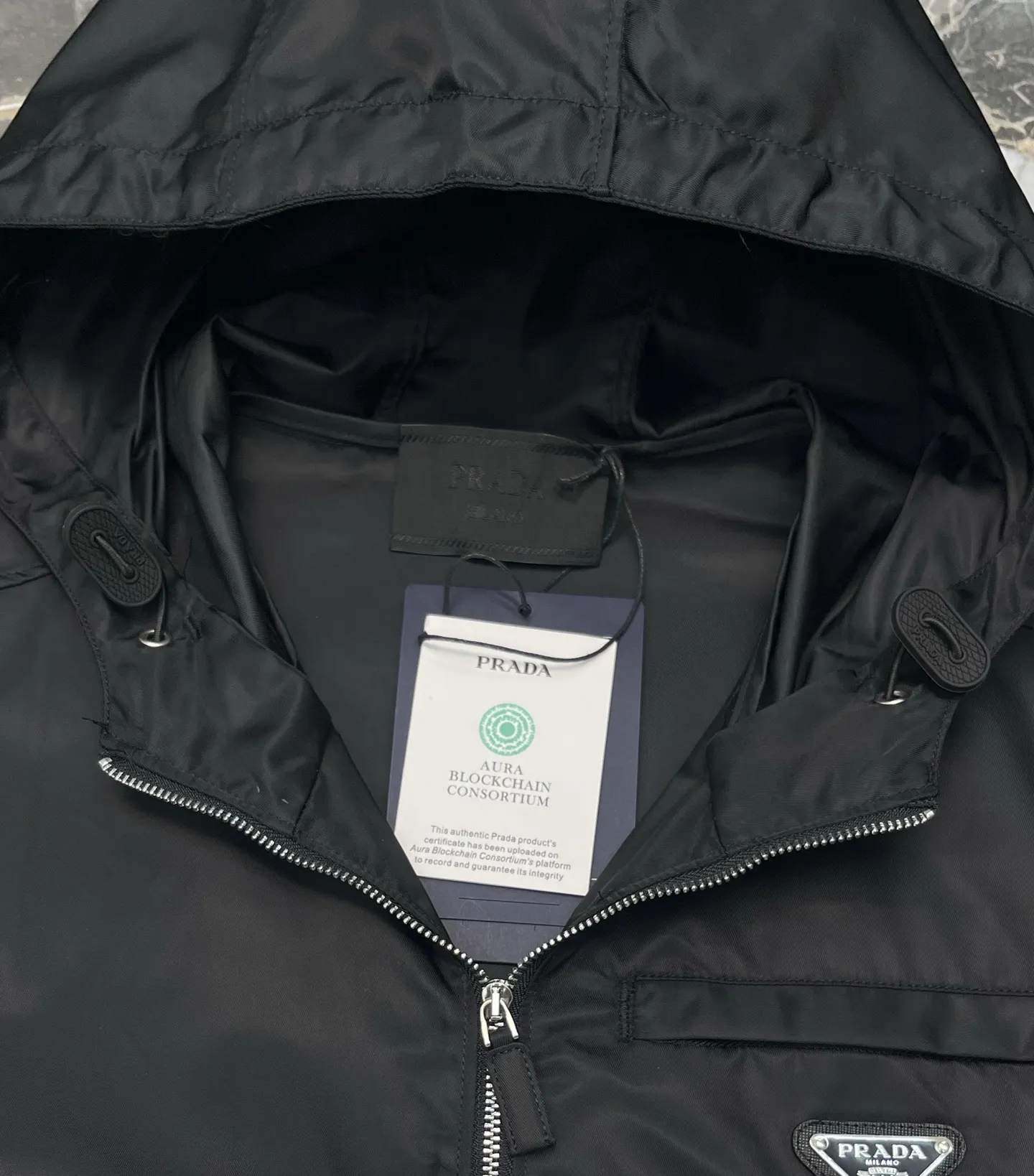 Logo-Appliquéd Hooded Shell Jacket D30019130 — view 10