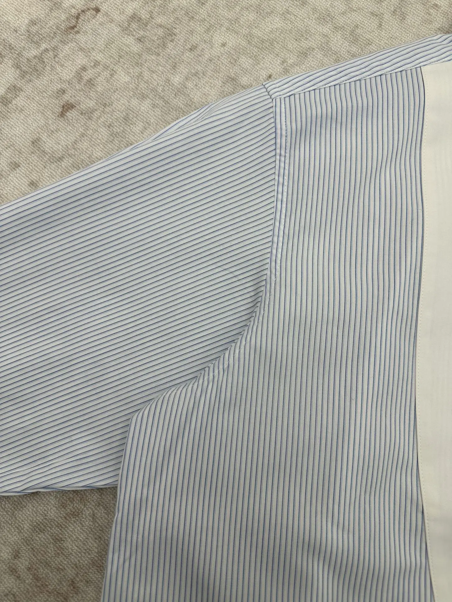 Striped Cotton Bib-Front Shirt D30013982 — view 4