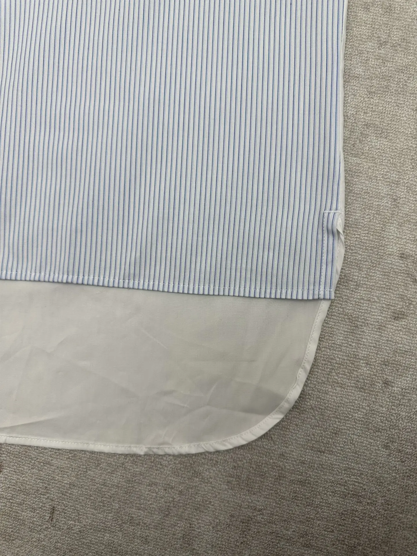 Striped Cotton Bib-Front Shirt D30013982 — view 6
