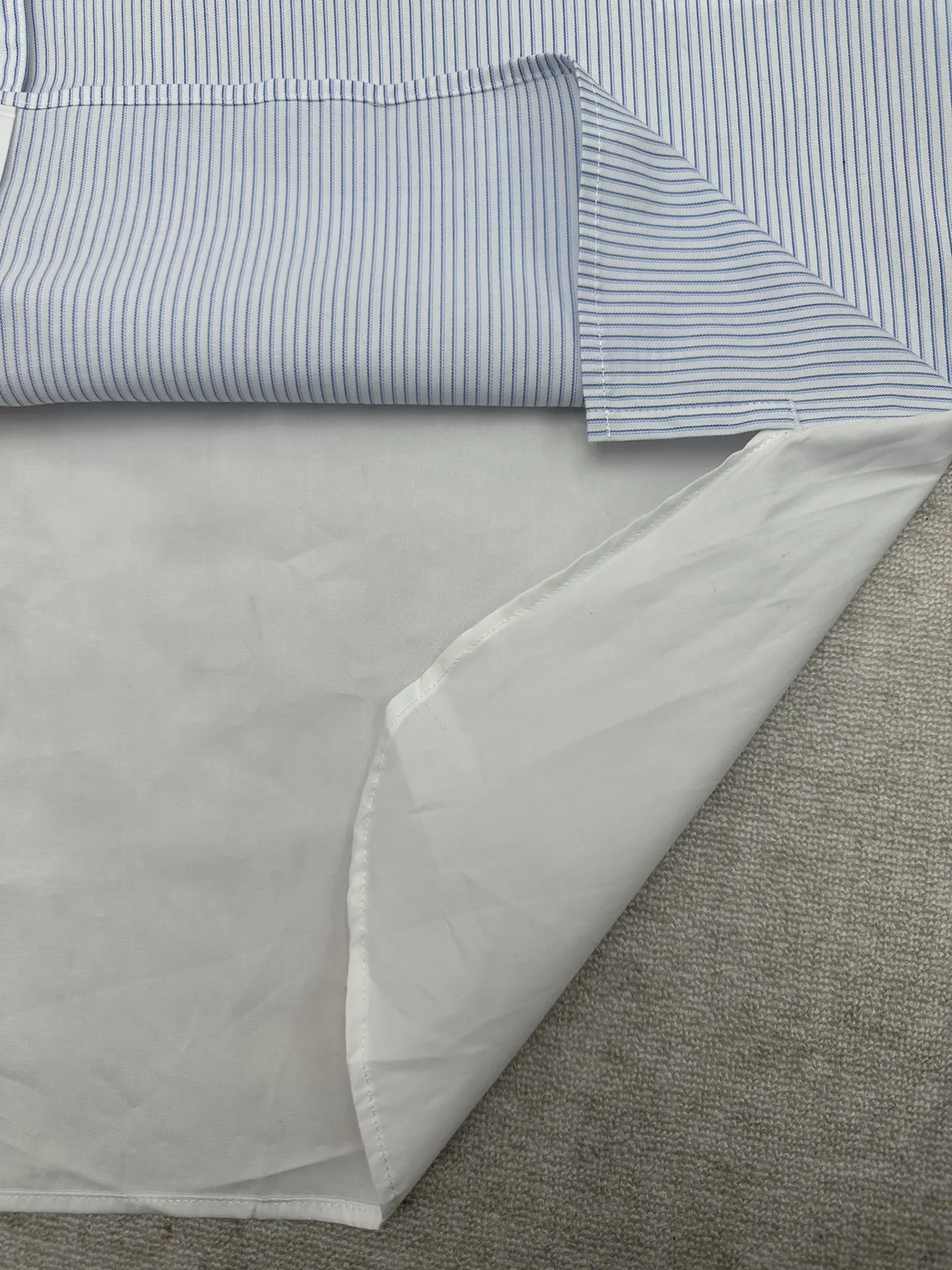 Striped Cotton Bib-Front Shirt D30013982 — view 7