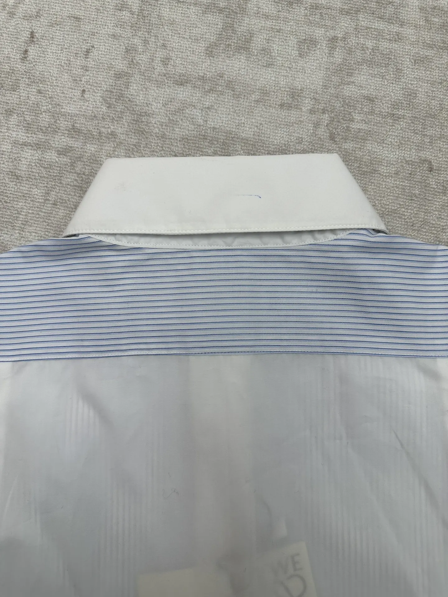 Striped Cotton Bib-Front Shirt D30013982 — view 9