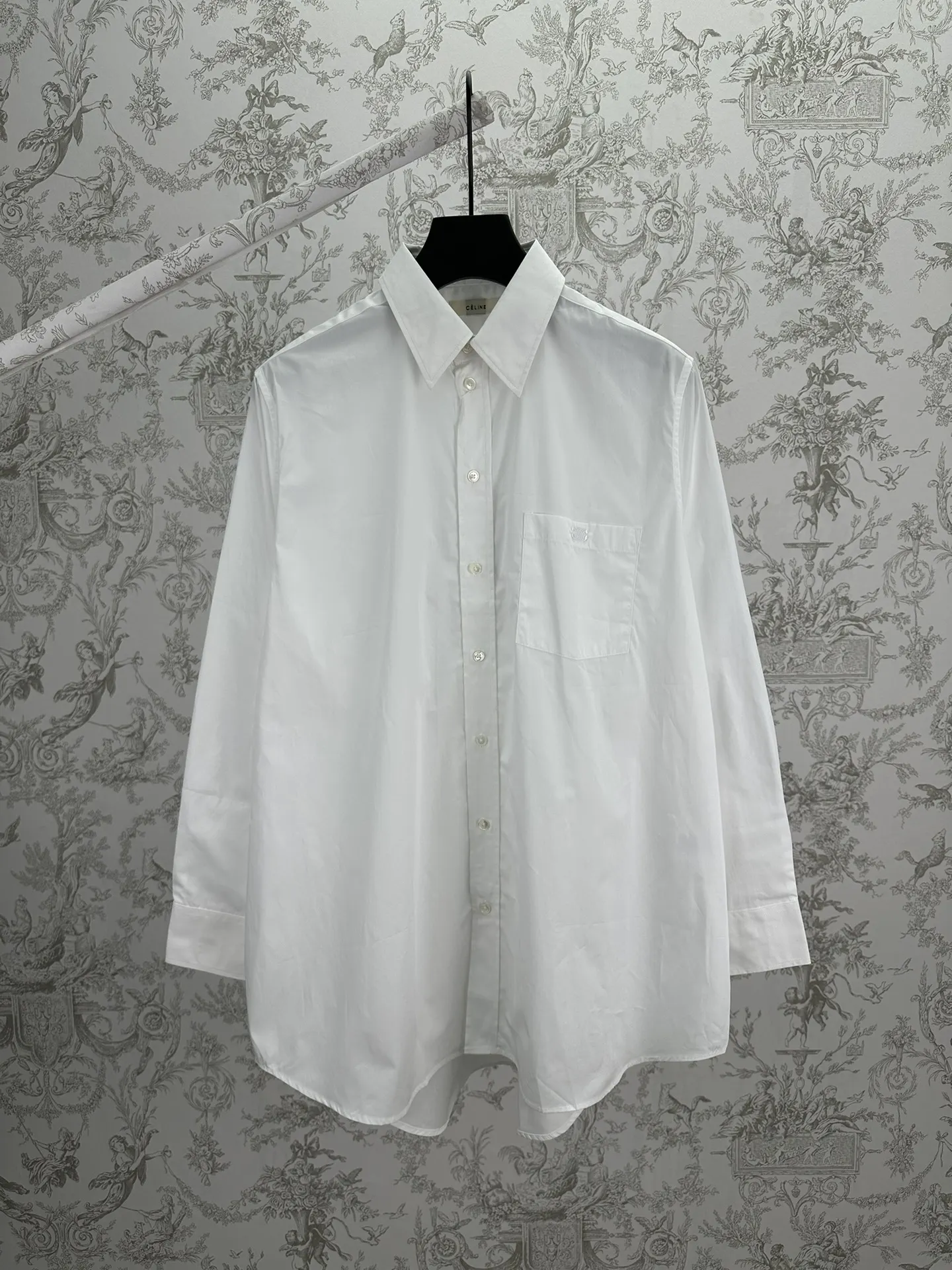 Embroidered Logo Cotton Poplin Shirt D30013973