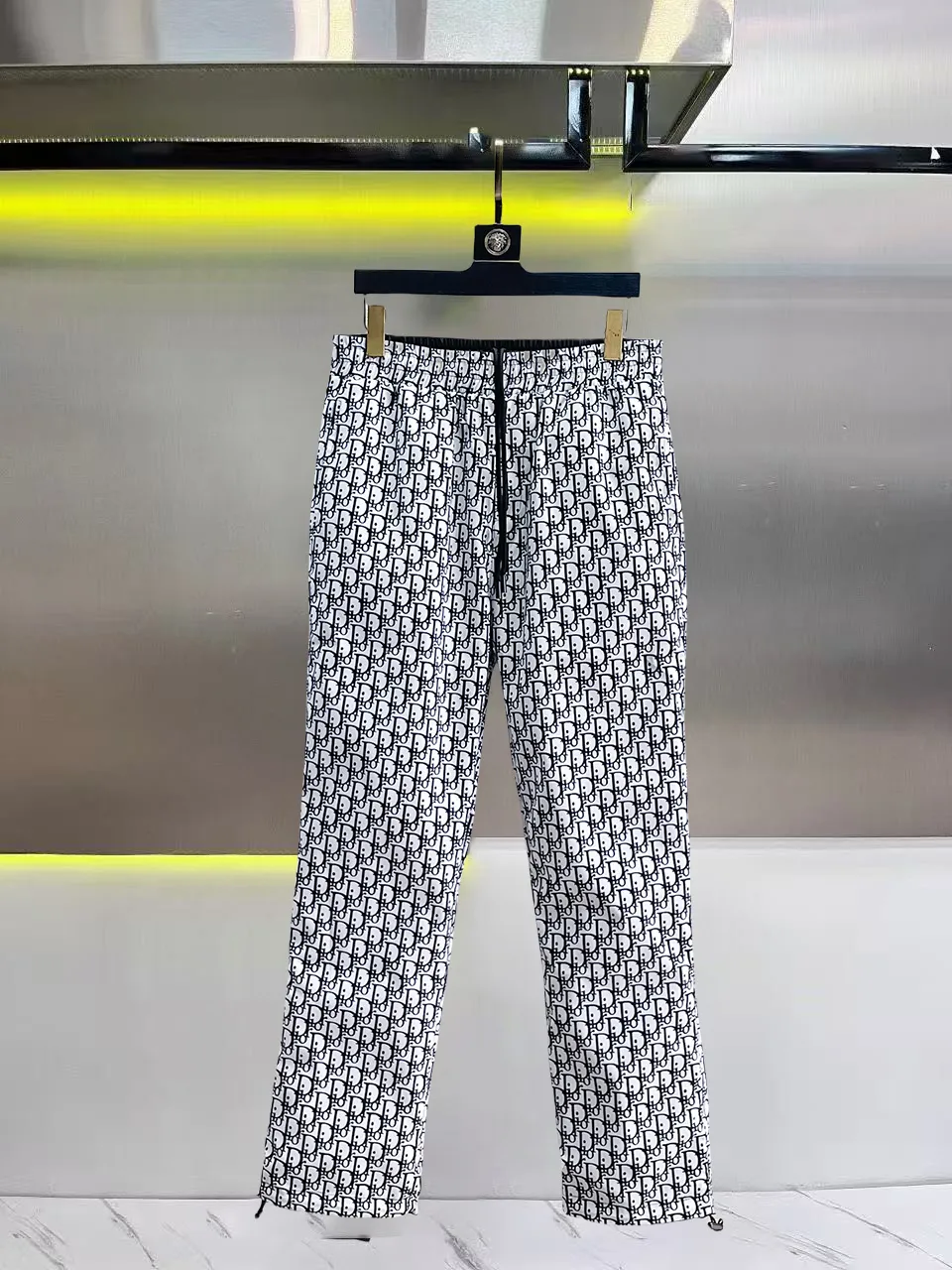 Oblique Monogram Print Casual Trousers D30014426