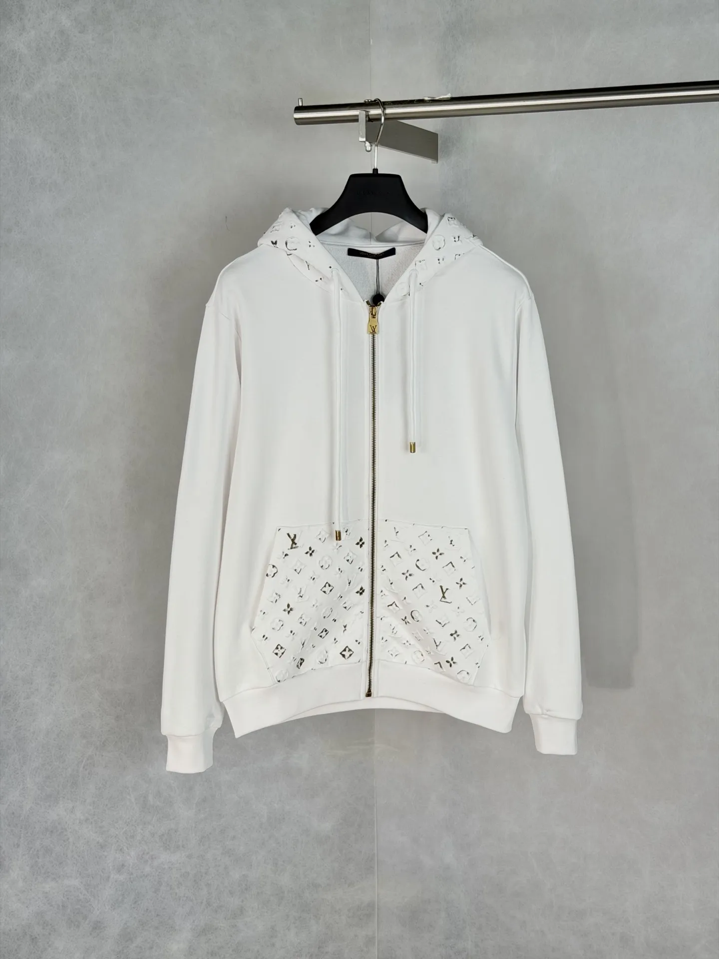 Monogram Embossed Zip-Up Hoodie D30020673