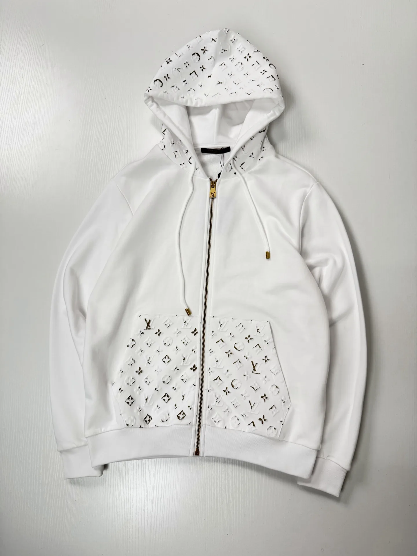 Monogram Embossed Zip-Up Hoodie D30020673 — view 3