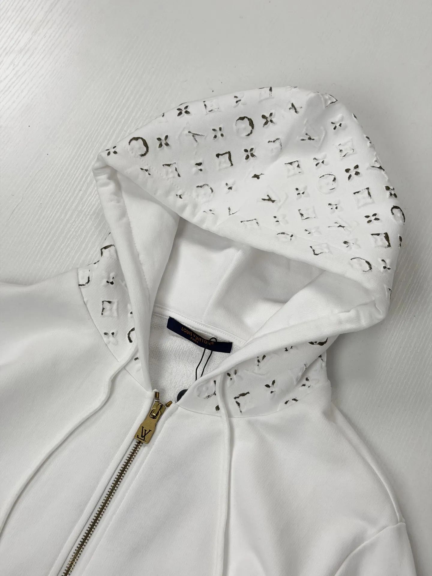 Monogram Embossed Zip-Up Hoodie D30020673 — view 4