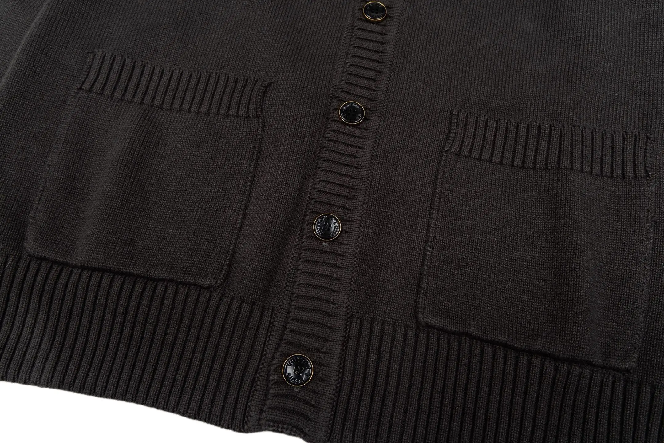 Logo-Patch Wool V-Neck Cardigan D30021163 — view 8