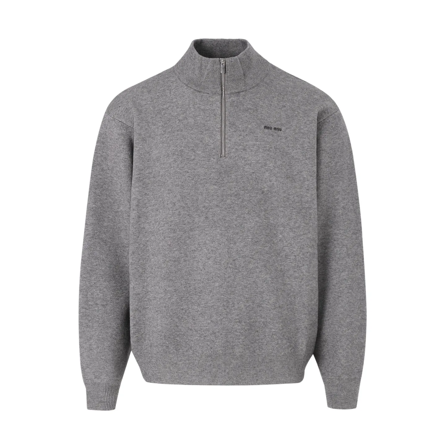 Logo-Intarsia Half-Zip Wool Sweater D30021037