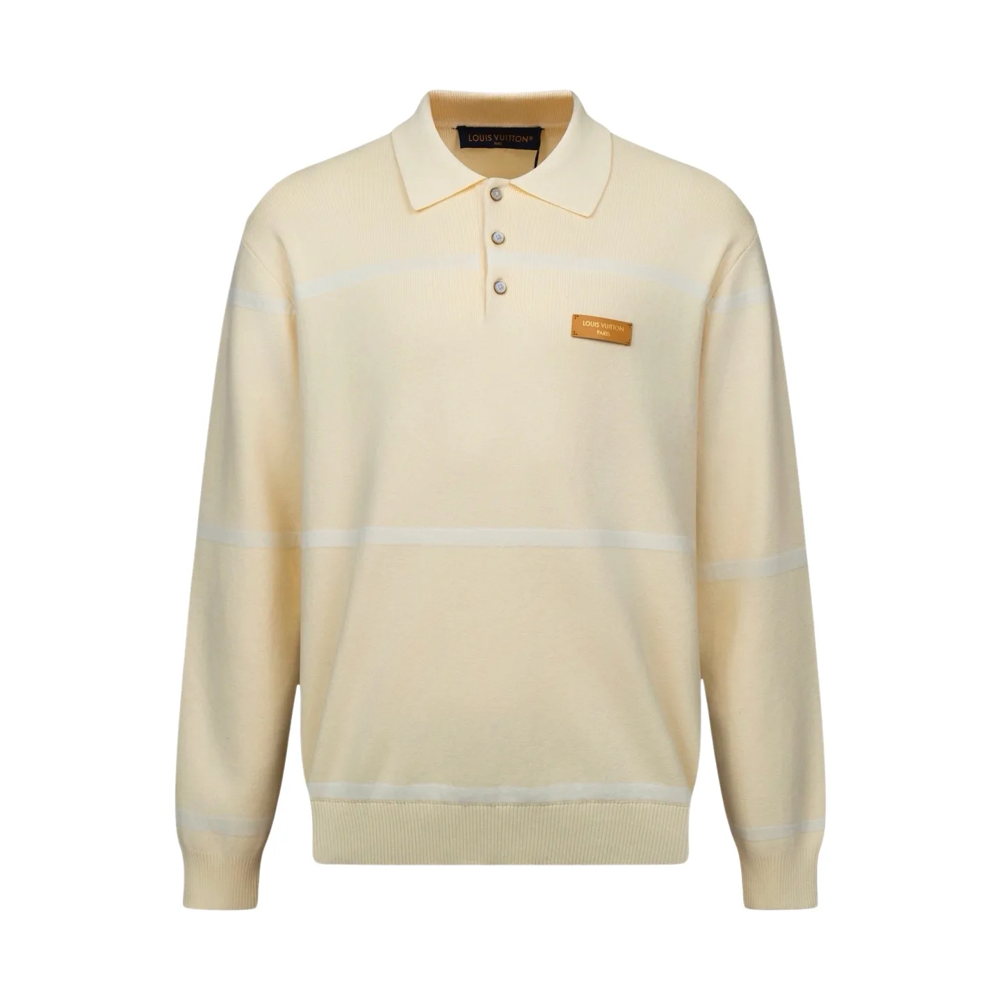 Striped Knit Long-Sleeve Polo Shirt D30521167