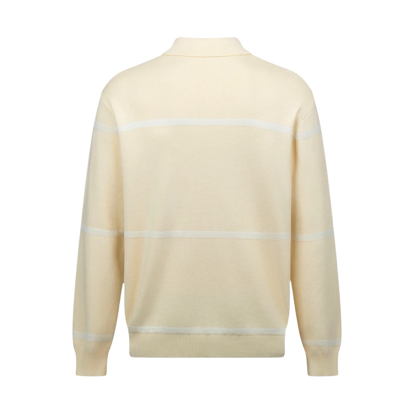 Striped Knit Long-Sleeve Polo Shirt D30521167 — view 2