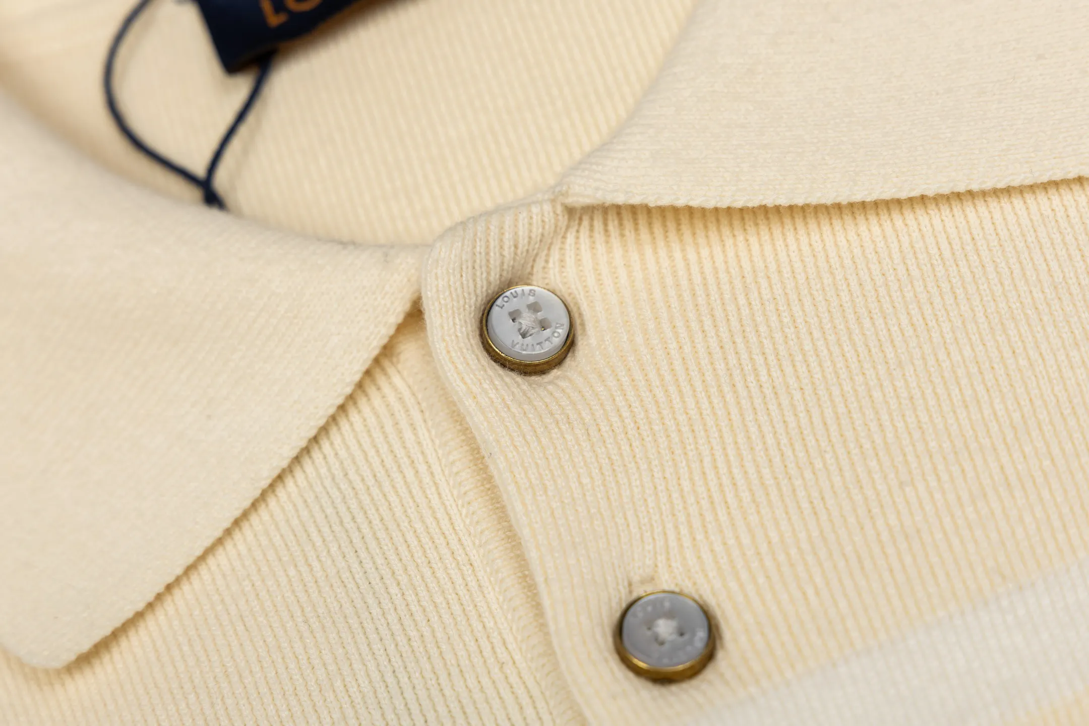 Striped Knit Long-Sleeve Polo Shirt D30521167 — view 4