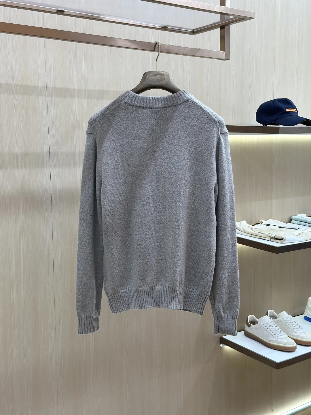 Embroidered Anchor Motif Wool-Cotton Sweater D30519138 — view 2