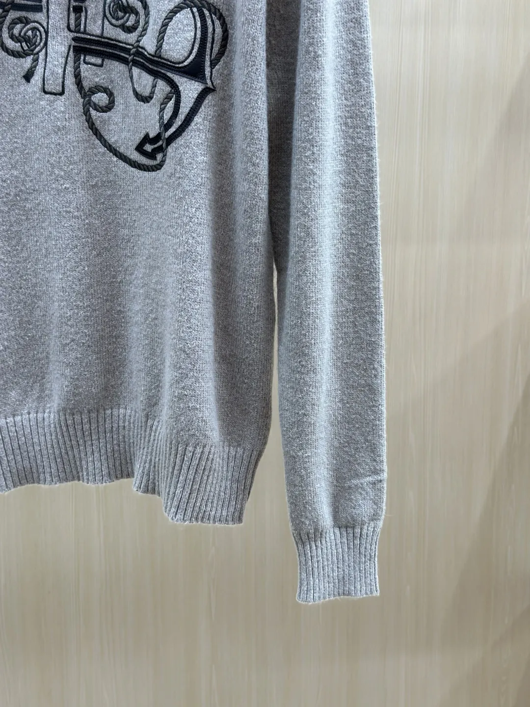 Embroidered Anchor Motif Wool-Cotton Sweater D30519138 — view 8