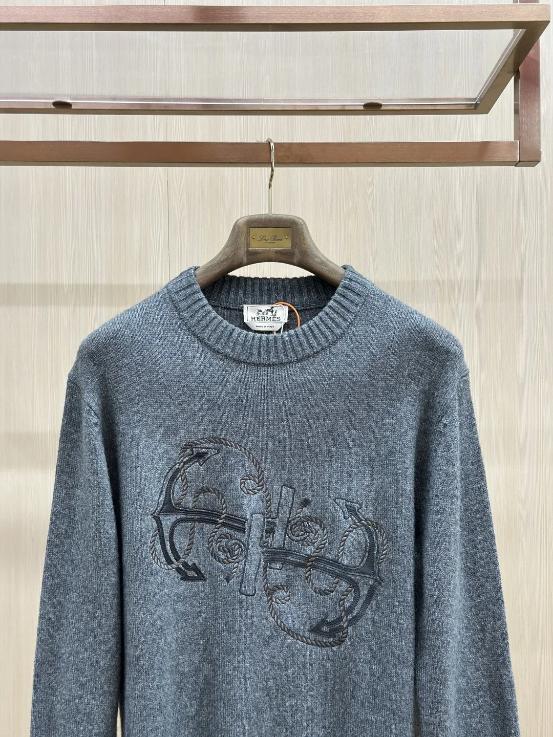 Anchor Rope Embroidered Wool-Blend Sweater D30519137 — view 4