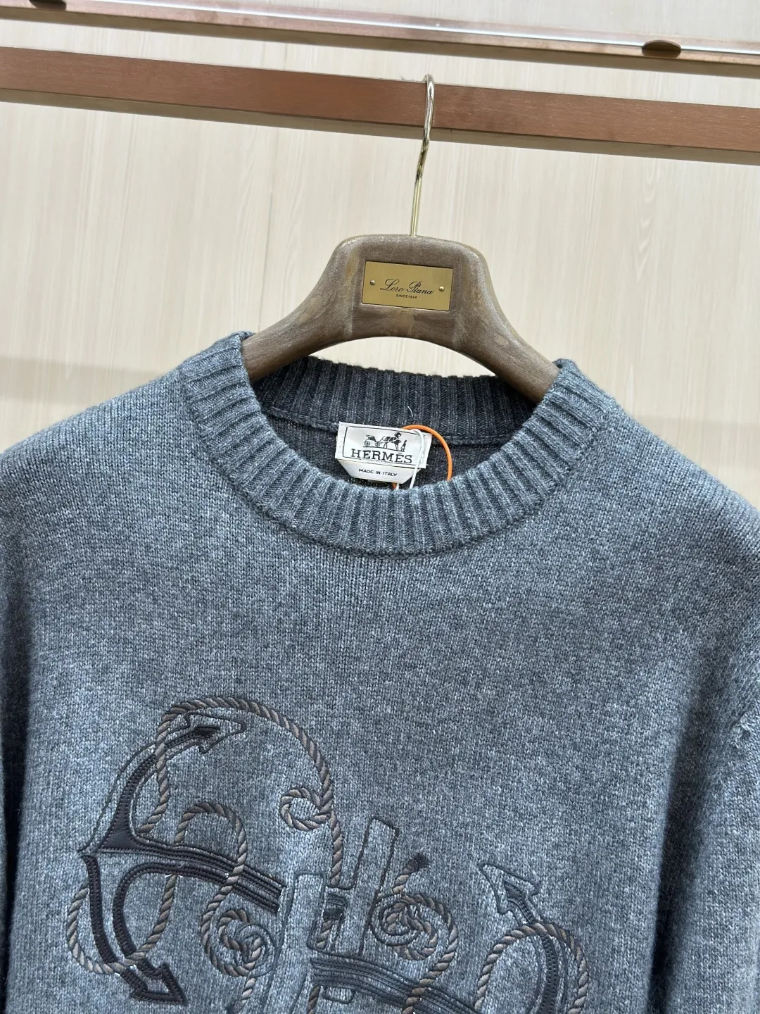 Anchor Rope Embroidered Wool-Blend Sweater D30519137 — view 5