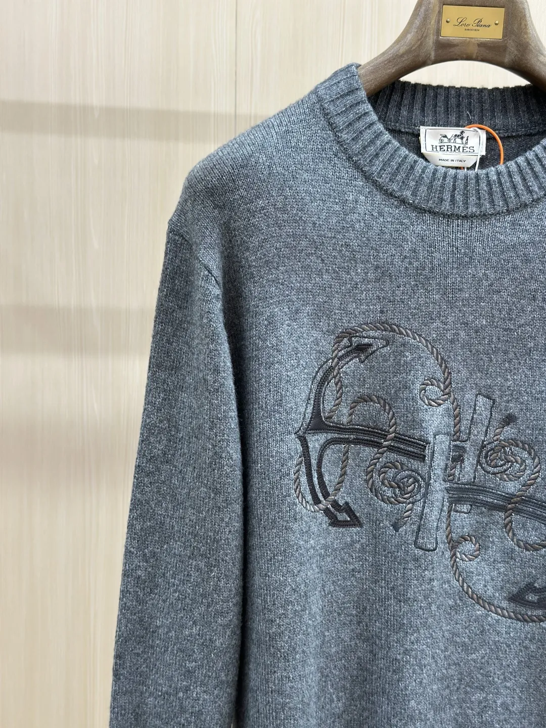 Anchor Rope Embroidered Wool-Blend Sweater D30519137 — view 6