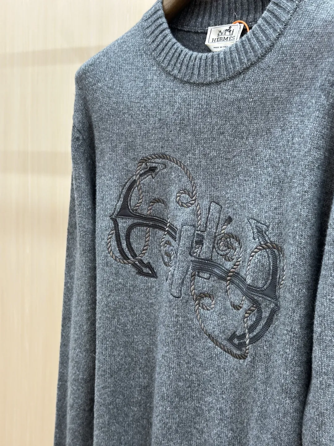 Anchor Rope Embroidered Wool-Blend Sweater D30519137 — view 7