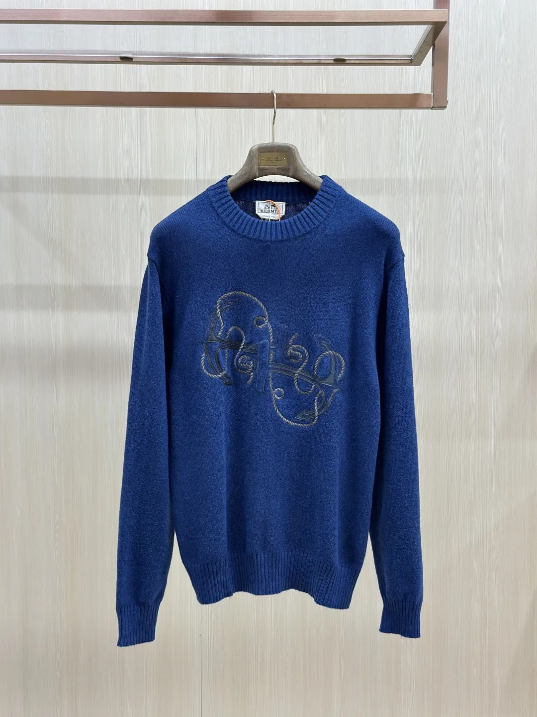 Embroidered Anchor Motif Wool-Blend Sweater D30519139 — view 3