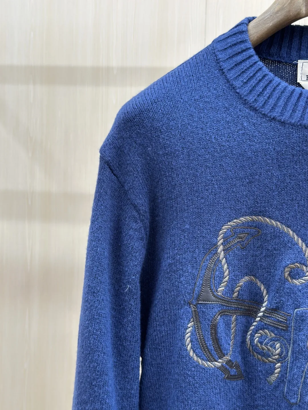 Embroidered Anchor Motif Wool-Blend Sweater D30519139 — view 6