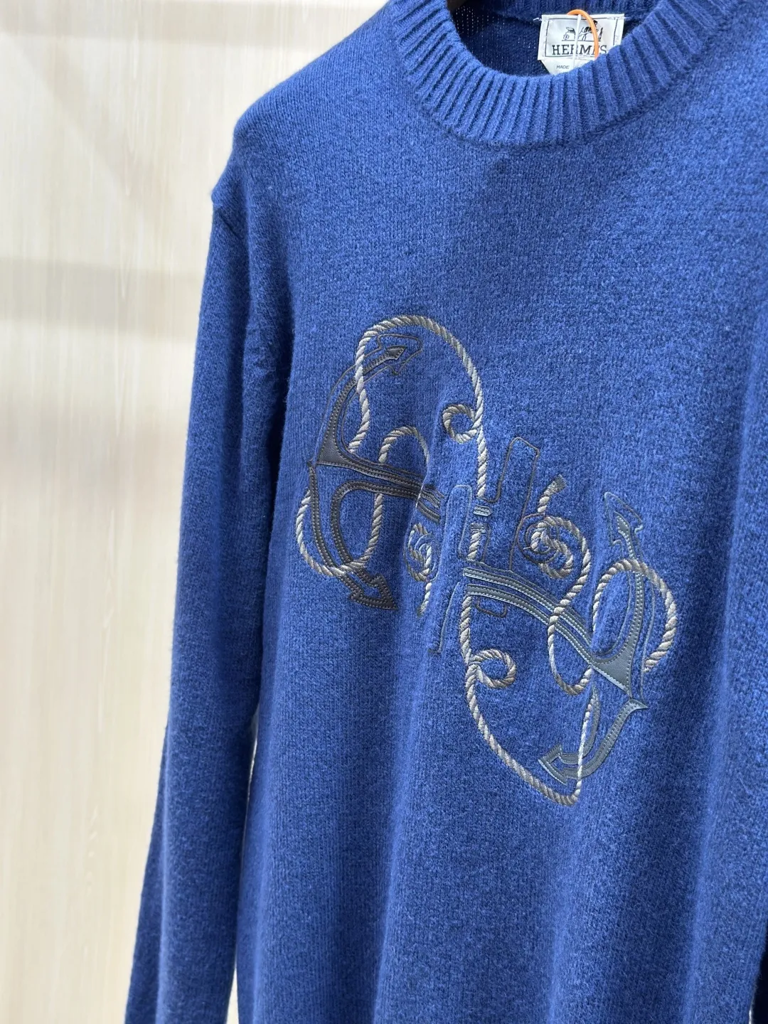 Embroidered Anchor Motif Wool-Blend Sweater D30519139 — view 7