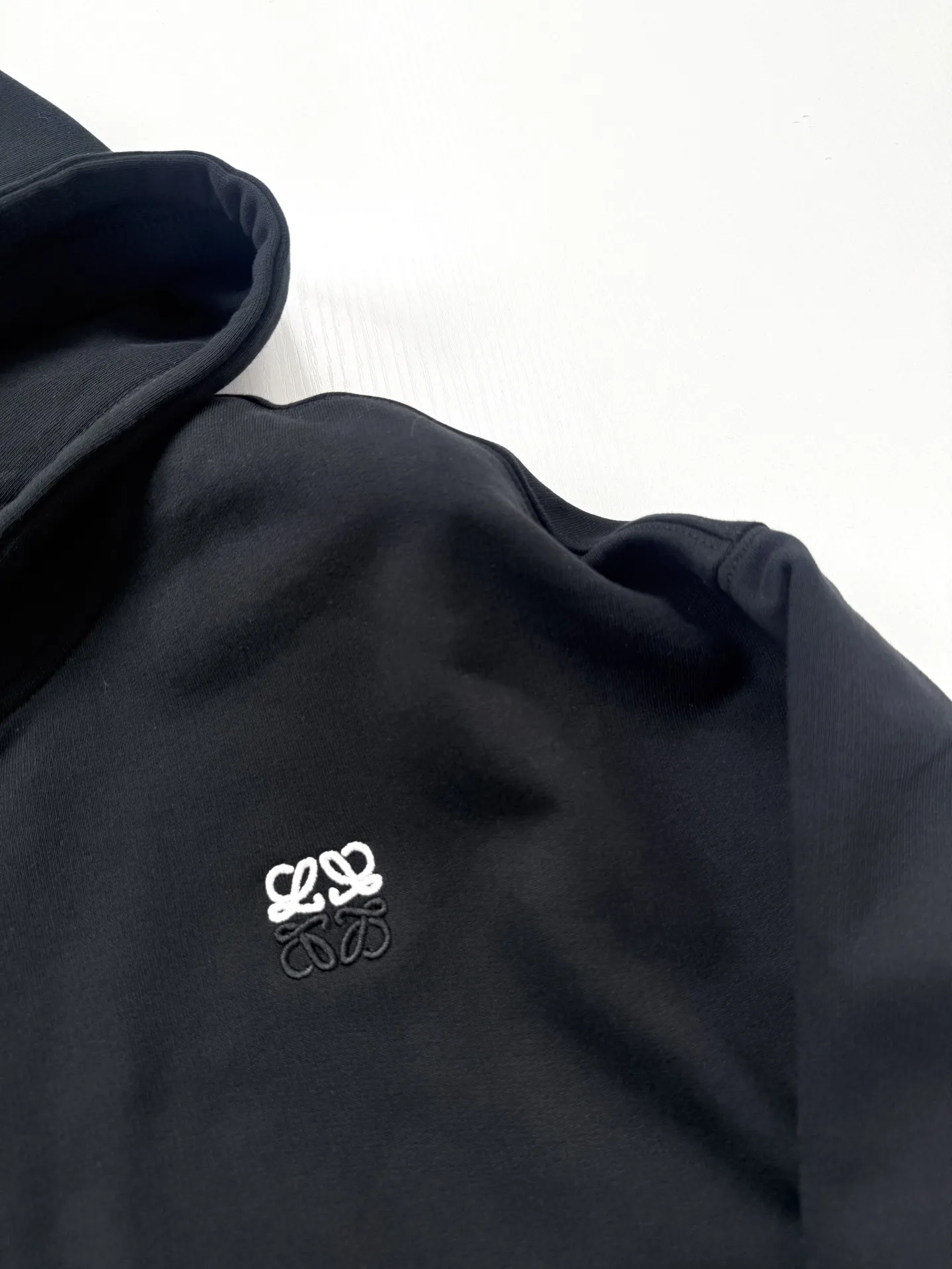 Anagram Embroidered Zip-Up Hoodie with Leather Drawstrings D30820662 — view 9