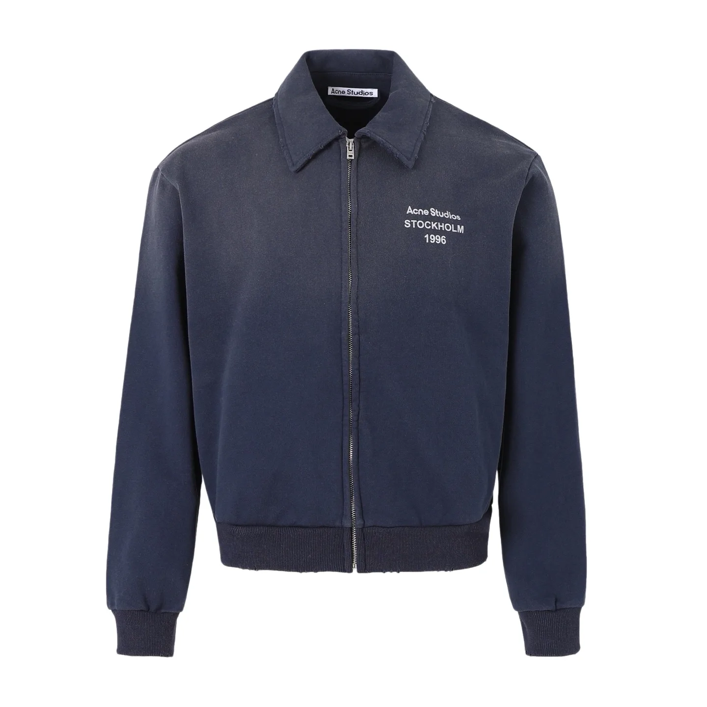 Logo-Print Distressed Cotton-Jersey Zip-Up Jacket D31021034