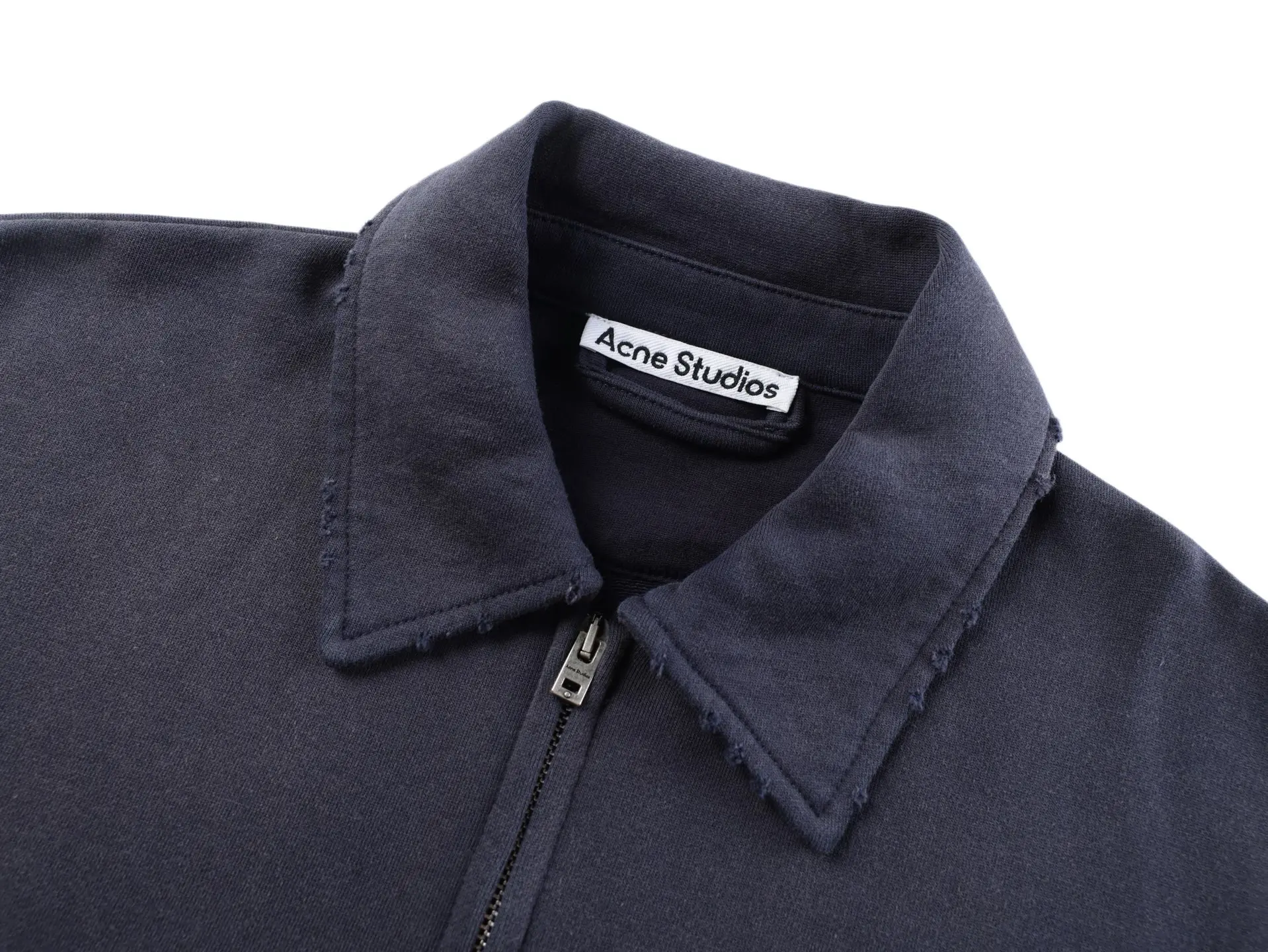 Logo-Print Distressed Cotton-Jersey Zip-Up Jacket D31021034 — view 3