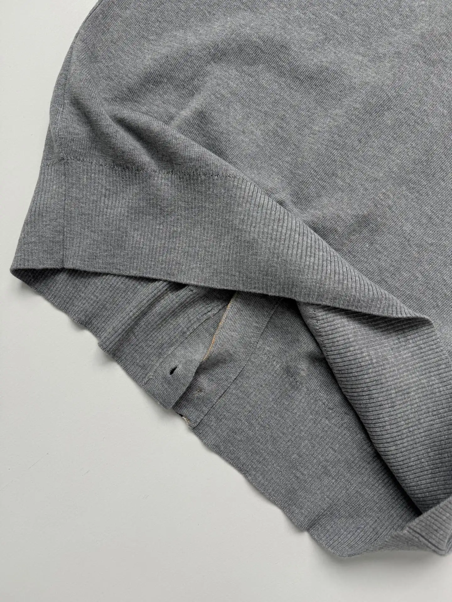 Check-Trim Knit Polo Cardigan D31020708 — view 7
