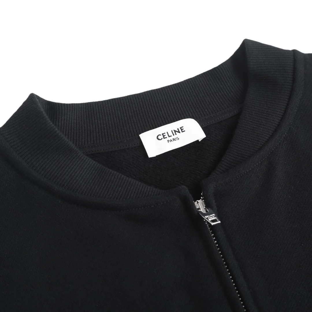 Triomphe Embroidered Cotton-Jersey Bomber Jacket D31013766 — view 4