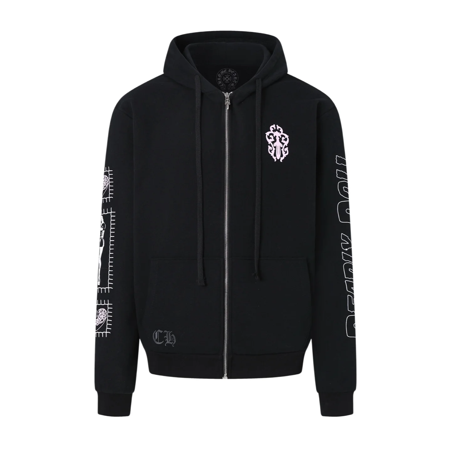 Deadly Doll Logo-Print Zip-Up Hoodie D31021155