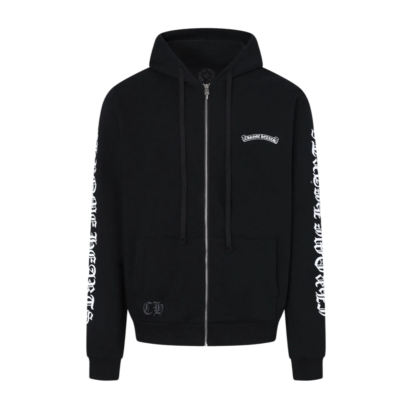 Scroll Logo Zip-Up Cotton Hoodie D31021152